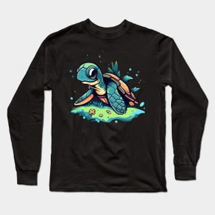 Meet our new favorite sea turtle cartoon character Long Sleeve T-Shirt